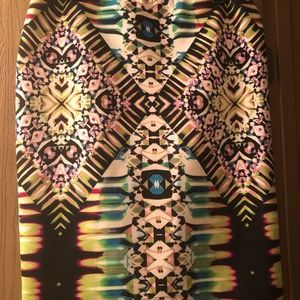 Bisou Bisou multicolor high-low skirt